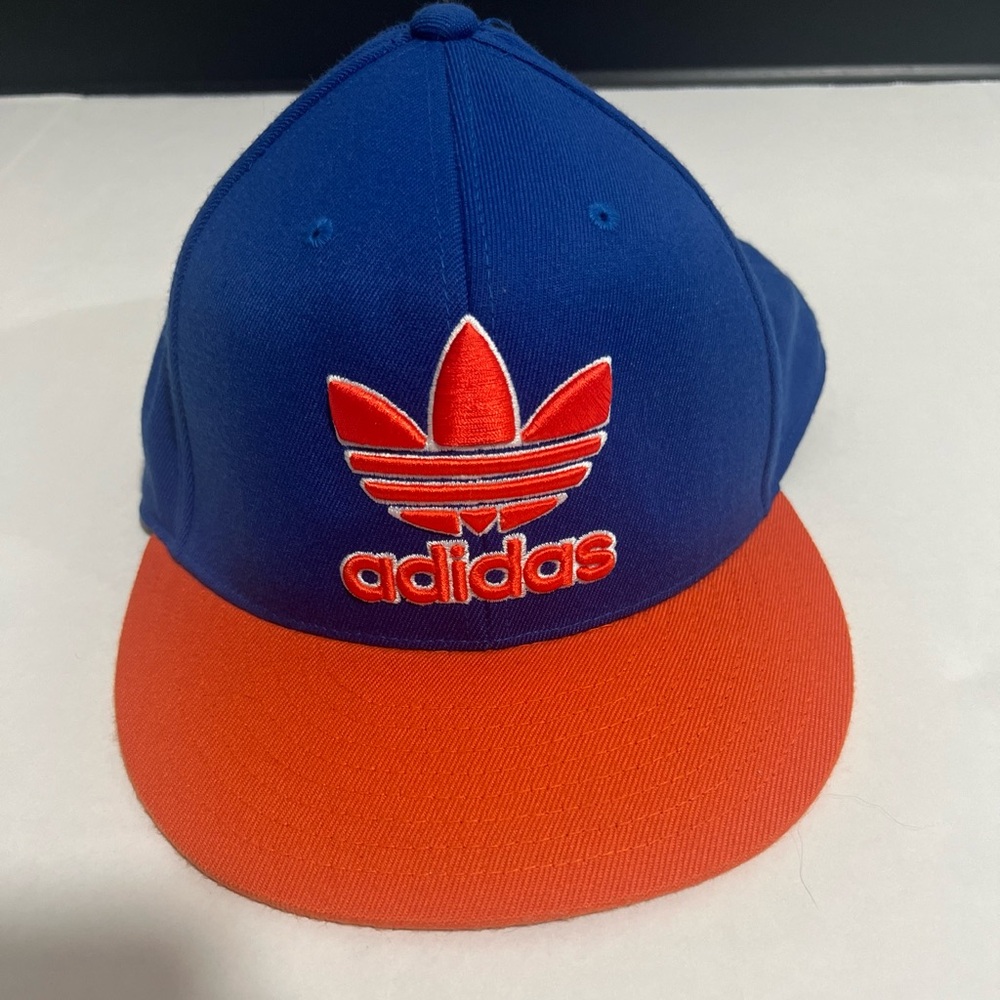 Adidas blue and orange hat